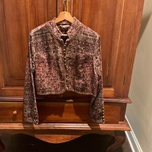 Soft Surroundings IconVelvet Bolero Urbana Umber Crop Jacket, Multicolor, Size L